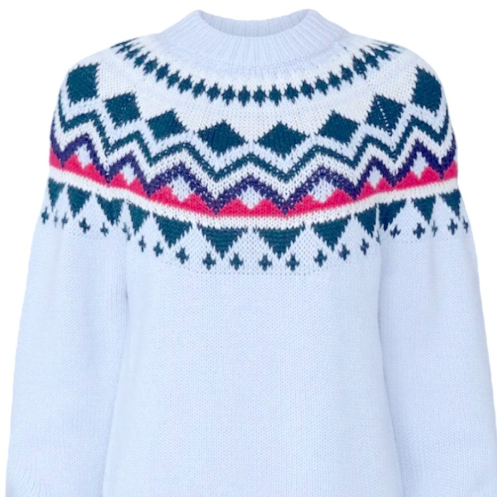 NWT TORY BURCH Sport Performance Merino Fair Isle Sweater